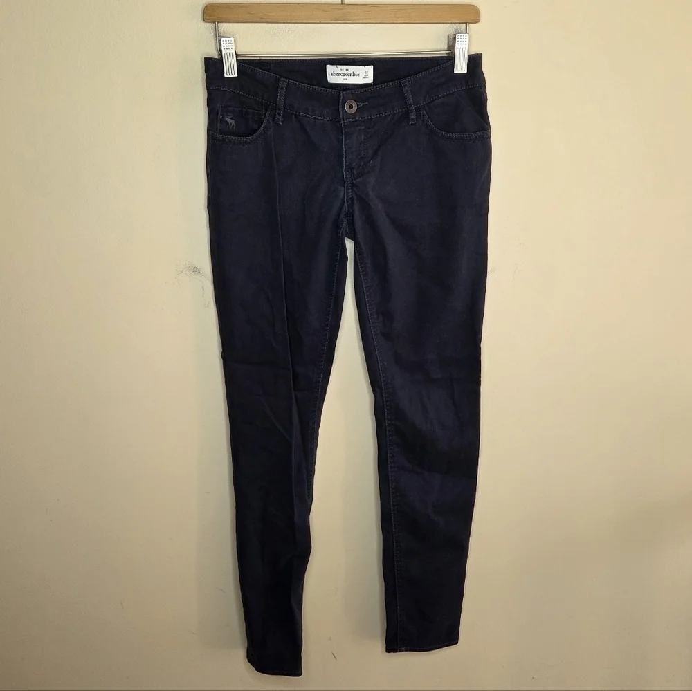 Y2K Abercrombie Kids Black Lightweight Skinny Ankle Low Rise Jeans Girls Size 16